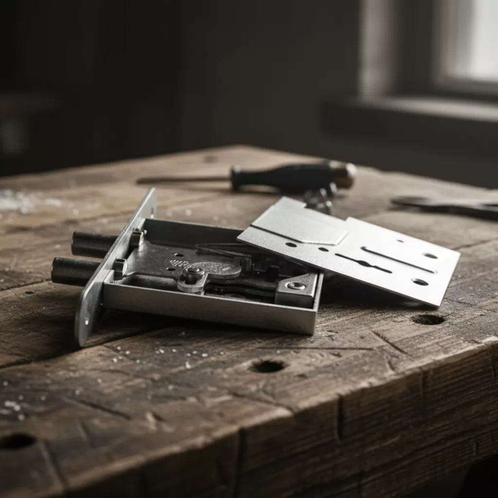 Técnico reparando cerradura antigua en Peligros